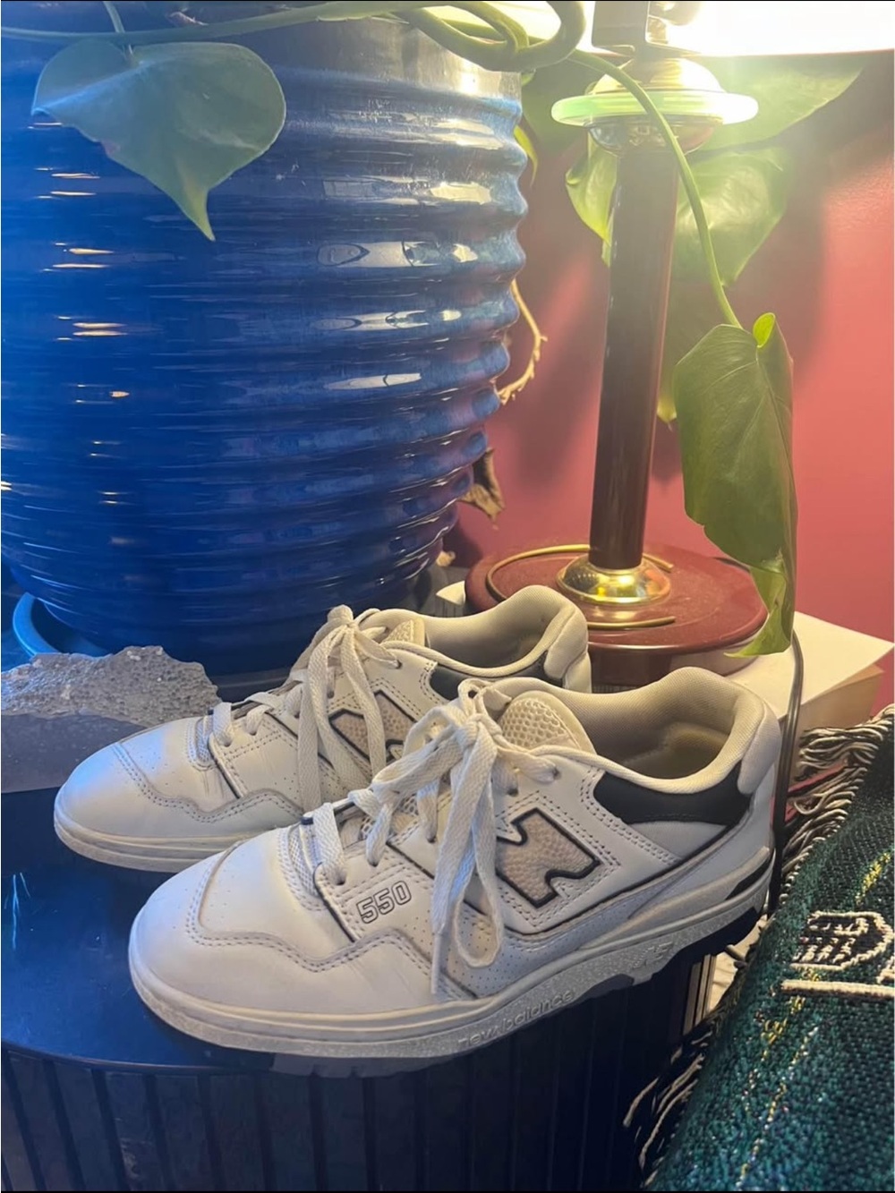 New Balance 550 White and Navy Men's Sneakers